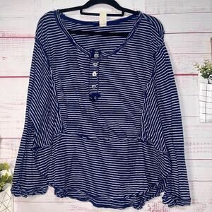 We The Free Blue & White Striped | Women’s Medium